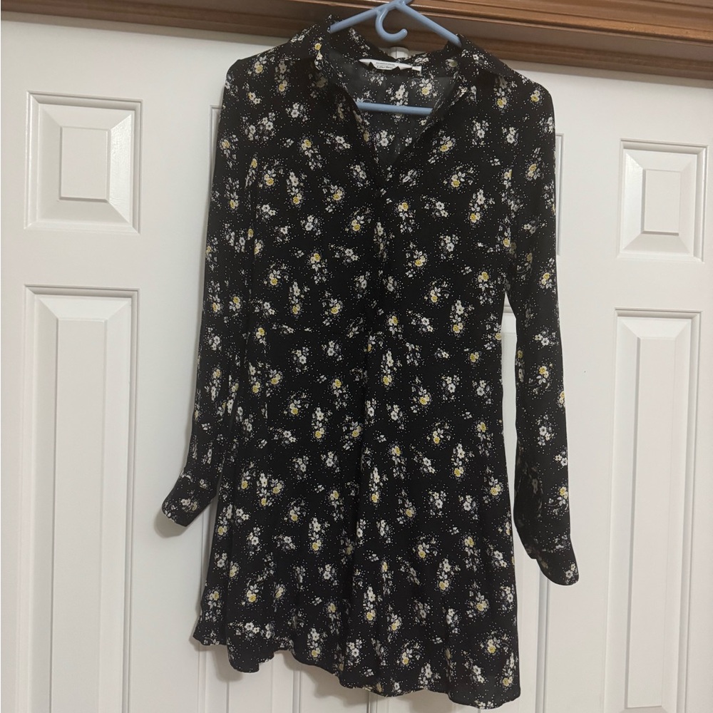 Black and Yellow Floral Dress